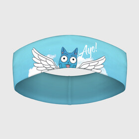 Повязка на голову 3D с принтом Happy Aye (Fairy Tail) ,  |  | anime | blue | cat | fairy tail | happy | аниме | кот | кошка | синий | хвост феи | хэппи