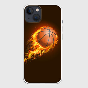 Чехол для iPhone 13 с принтом Баскетбол ,  |  | баскетбол | мяч | огонь