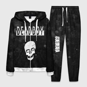 Мужской костюм 3D с принтом BONES DEADBOY SESH , 100% полиэстер | Манжеты и пояс оформлены тканевой резинкой, двухслойный капюшон со шнурком для регулировки, карманы спереди | Тематика изображения на принте: bones | boy | dead | deadboy | elmo | hdmi | hip | hop | kennedy | metal | rap | rapper | scream | sesh | seshollowaterboyz | skull | team | кеннеди | кости | костя | метал | рэп | рэпер | сеш | скрим | сэш | хип | хоп | череп | элмо