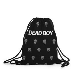 Рюкзак-мешок 3D с принтом Bones Deadboy , 100% полиэстер | плотность ткани — 200 г/м2, размер — 35 х 45 см; лямки — толстые шнурки, застежка на шнуровке, без карманов и подкладки | bones | boy | dead | deadboy | elmo | hdmi | hip | hop | kennedy | metal | rap | rapper | scream | sesh | seshollowaterboyz | skull | team | кеннеди | кости | костя | метал | рэп | рэпер | сеш | скрим | сэш | хип | хоп | череп | элмо