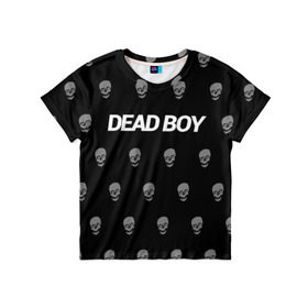 Детская футболка 3D с принтом Bones Deadboy , 100% гипоаллергенный полиэфир | прямой крой, круглый вырез горловины, длина до линии бедер, чуть спущенное плечо, ткань немного тянется | bones | boy | dead | deadboy | elmo | hdmi | hip | hop | kennedy | metal | rap | rapper | scream | sesh | seshollowaterboyz | skull | team | кеннеди | кости | костя | метал | рэп | рэпер | сеш | скрим | сэш | хип | хоп | череп | элмо
