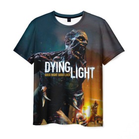 Мужская футболка 3D с принтом Dying Light #3 , 100% полиэфир | прямой крой, круглый вырез горловины, длина до линии бедер | Тематика изображения на принте: dying light | dying light 2. | dying light lighting | dying lighting