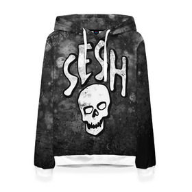 Женская толстовка 3D с принтом SESH Team (Bones) , 100% полиэстер  | двухслойный капюшон со шнурком для регулировки, мягкие манжеты на рукавах и по низу толстовки, спереди карман-кенгуру с мягким внутренним слоем. | Тематика изображения на принте: bones | boy | dead | deadboy | elmo | hdmi | hip | hop | kennedy | metal | rap | rapper | scream | sesh | seshollowaterboyz | skull | team | кеннеди | кости | костя | метал | рэп | рэпер | сеш | скрим | сэш | хип | хоп | череп | элмо