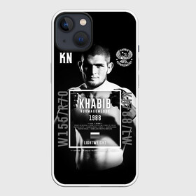 Чехол для iPhone 13 с принтом Хабиб Нурмагомедов ,  |  | khabib nurmagomedov | mma | the eagle | ufc | боец | бои без правил | борьба | микс файт | мма | орёл | самбо | хабиб | хабиб нурмагомедов