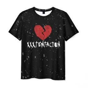 Мужская футболка 3D с принтом XXXTentacion Red Broken Heart , 100% полиэфир | прямой крой, круглый вырез горловины, длина до линии бедер | Тематика изображения на принте: broken | dead | heart | king | legend | music | rap | rapper | red | revenge | rip | xtentation | xxtennation | xxx | xxxtentacion | красное | мертв | музыка | память | разбитое | репер | рип | рэп | сердце | тентасьон | умер