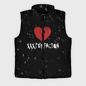 Мужской жилет утепленный 3D с принтом XXXTentacion Red Broken Heart ,  |  | broken | dead | heart | king | legend | music | rap | rapper | red | revenge | rip | xtentation | xxtennation | xxx | xxxtentacion | красное | мертв | музыка | память | разбитое | репер | рип | рэп | сердце | тентасьон | умер