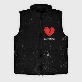 Мужской жилет утепленный 3D с принтом XXXTentacion Red Broken Heart ,  |  | broken | dead | heart | king | legend | music | rap | rapper | red | revenge | rip | xtentation | xxtennation | xxx | xxxtentacion | красное | мертв | музыка | память | разбитое | репер | рип | рэп | сердце | тентасьон | умер