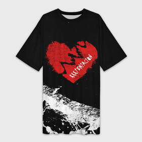 Платье-футболка 3D с принтом XXXTentacion Broken Heart ,  |  | broken | dead | heart | king | legend | music | rap | rapper | red | revenge | rip | xtentation | xxtennation | xxx | xxxtentacion | красное | мертв | музыка | память | разбитое | репер | рип | рэп | сердце | тентасьон | умер