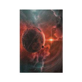 Обложка для паспорта матовая кожа с принтом Планета в космосе , натуральная матовая кожа | размер 19,3 х 13,7 см; прозрачные пластиковые крепления | Тематика изображения на принте: galaxy | nebula | space | star | абстракция | вселенная | галактика | звезда | звезды | космический | планеты