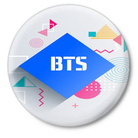 Значок с принтом BTS ,  металл | круглая форма, металлическая застежка в виде булавки | bangtan boys | music | бангтан бойс | бтс | корея | музыка | парни | поп музыка