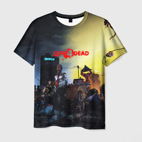 Мужская футболка 3D с принтом LEFT 4 DEAD , 100% полиэфир | прямой крой, круглый вырез горловины, длина до линии бедер | bill | coach | ellis | francis | left 4 dead | louis | nick | rochelle | zoey