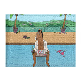 Обложка для студенческого билета с принтом Конь БоДжек , натуральная кожа | Размер: 11*8 см; Печать на всей внешней стороне | bojack | hollywood | horseman | бассейн | боджек | конь
