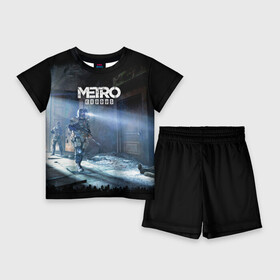 Детский костюм с шортами 3D с принтом Metro Exodus 3 ,  |  | Тематика изображения на принте: metro 2033 | metro exodus | metro last night | metro redus | metro.