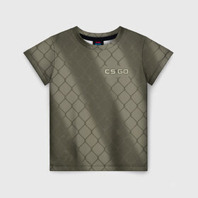 Детская футболка 3D с принтом CS:GO - Safari Mesh , 100% гипоаллергенный полиэфир | прямой крой, круглый вырез горловины, длина до линии бедер, чуть спущенное плечо, ткань немного тянется | Тематика изображения на принте: 