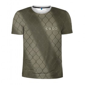 Мужская футболка 3D спортивная с принтом CS:GO - Safari Mesh , 100% полиэстер с улучшенными характеристиками | приталенный силуэт, круглая горловина, широкие плечи, сужается к линии бедра | 