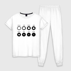 Женская пижама хлопок с принтом F 1 4-16 , 100% хлопок | брюки и футболка прямого кроя, без карманов, на брюках мягкая резинка на поясе и по низу штанин | фото | фотограф | фотография