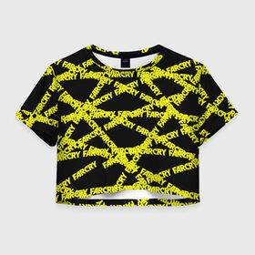 Женская футболка Cropp-top с принтом Pop art Far Cry , 100% полиэстер | круглая горловина, длина футболки до линии талии, рукава с отворотами | 