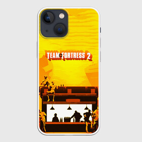 Чехол для iPhone 13 mini с принтом Team Fortress 2 ,  |  | characters | demoman | engineer | heavy | medic | pyro | s | sniper | soldier | spy | team fortress 2 | медик | персонажи | поджигатель | подрывник | пулеметчик | разведчик | снайпер | солдат | шпион