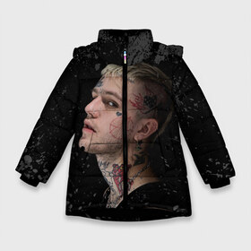 Зимняя куртка для девочек 3D с принтом Lil Peep , ткань верха — 100% полиэстер; подклад — 100% полиэстер, утеплитель — 100% полиэстер. | длина ниже бедра, удлиненная спинка, воротник стойка и отстегивающийся капюшон. Есть боковые карманы с листочкой на кнопках, утяжки по низу изделия и внутренний карман на молнии. 

Предусмотрены светоотражающий принт на спинке, радужный светоотражающий элемент на пуллере молнии и на резинке для утяжки. | broken | dead | heart | lil | lil peep | lilpeep | music | peep | pump | rap | rapper | red | rip | густав | красное | лил | лил пип | лилпип | мертв | память | пип | разбитое | рип | рэп | рэпер | сердечко | сердце | умер | эмо