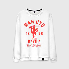 Мужской свитшот хлопок с принтом Манчестер Юнайтед , 100% хлопок |  | manchester | manchester united | mufc | red devils | красные дьяволы | манчестер | манчестер юнайтед | фанатская | футбольная | футбольный клуб | юнайтед