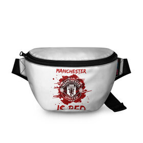 Поясная сумка 3D с принтом Манчестер Юнайтед , 100% полиэстер | плотная ткань, ремень с регулируемой длиной, внутри несколько карманов для мелочей, основное отделение и карман с обратной стороны сумки застегиваются на молнию | manchester | manchester united | mufc | red devils | красные дьяволы | манчестер | манчестер юнайтед | фанатская | футбольная | футбольный клуб | юнайтед