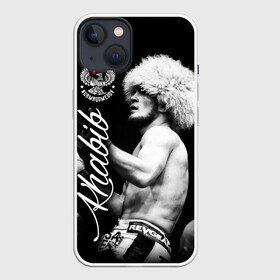 Чехол для iPhone 13 с принтом Хабиб Нурмагомедов ,  |  | khabib nurmagomedov | mma | the eagle | ufc | боец | бои без правил | борьба | микс файт | мма | орёл | самбо | хабиб | хабиб нурмагомедов