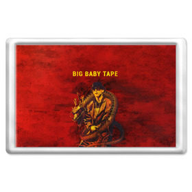 Магнит 45*70 с принтом BIG BABY TAPE - Dragonborn , Пластик | Размер: 78*52 мм; Размер печати: 70*45 | baby | bbt | big | dragonborn | dragons | fire | gimme | lost | rap | raper | tape | the | trap | взял | дракон | драконы | огонь | русский | рэп | рэппер | твою