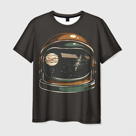 Мужская футболка 3D с принтом Мой космос , 100% полиэфир | прямой крой, круглый вырез горловины, длина до линии бедер | Тематика изображения на принте: 