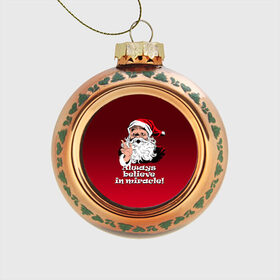 Стеклянный ёлочный шар с принтом Всегда верь в чудо! , Стекло | Диаметр: 80 мм | creative | design | holiday | merry christmas | russia | style | дизайн | креатив | новый год | праздник | рождество | россия | чудо