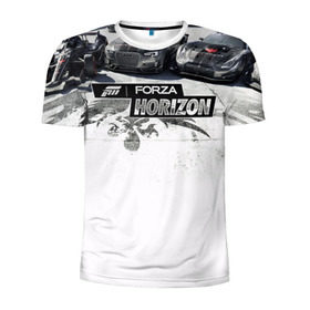 Мужская футболка 3D спортивная с принтом Forza Horizon , 100% полиэстер с улучшенными характеристиками | приталенный силуэт, круглая горловина, широкие плечи, сужается к линии бедра | games | playground | авто | гонки | горизонт | машины | сила | фестиваль | форза | хоризон