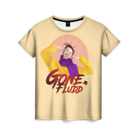 Женская футболка 3D с принтом Gone.Fludd , 100% полиэфир ( синтетическое хлопкоподобное полотно) | прямой крой, круглый вырез горловины, длина до линии бедер | flad | fludd | gon | gone | в шарфе | гон | гоне | дреды | новая школа | флад | фладд | чуитс | швепс
