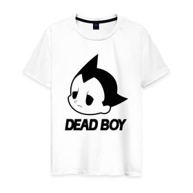 Мужская футболка хлопок с принтом DEAD BOY   BONES , 100% хлопок | прямой крой, круглый вырез горловины, длина до линии бедер, слегка спущенное плечо. | bones | cloudrap | dead | deadboy | logo | music | rap | sesh | боунс | клаудреп | кости | лого | музыка | реп