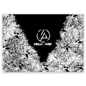 Поздравительная открытка с принтом Linkin Park #1 , 100% бумага | плотность бумаги 280 г/м2, матовая, на обратной стороне линовка и место для марки
 | linkin park | linkin park in the end | linkin park numb | linkin park remix. | linkin parks | линкин парк