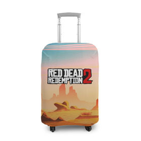 Чехол для чемодана 3D с принтом Red Dead Redemption , 86% полиэфир, 14% спандекс | двустороннее нанесение принта, прорези для ручек и колес | Тематика изображения на принте: game | red dead | red dead redemption 2 | redemption 2 | rockstar games | бандиты | дикий запад | игры | ковбои | оружие