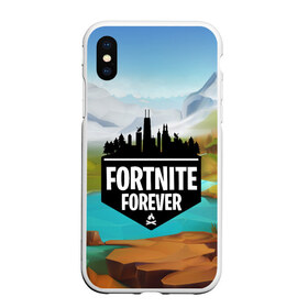 Чехол для iPhone XS Max матовый с принтом Fortnite Forever , Силикон | Область печати: задняя сторона чехла, без боковых панелей | battle royale | fortnite | fortnite battle royale | futuresynth | game | outrun | retrowave | synth | synthwave | игры | ретровейв | синтвейв | фортнайт