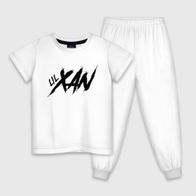 Детская пижама хлопок с принтом Lil Xan , 100% хлопок |  брюки и футболка прямого кроя, без карманов, на брюках мягкая резинка на поясе и по низу штанин
 | lil xan | лил зан