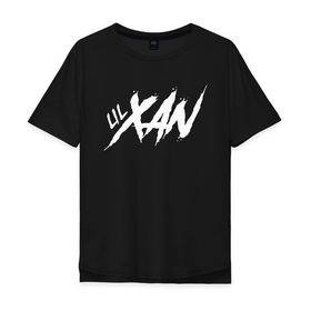 Мужская футболка хлопок Oversize с принтом Lil Xan_2 , 100% хлопок | свободный крой, круглый ворот, “спинка” длиннее передней части | Тематика изображения на принте: lil xan | лил зан