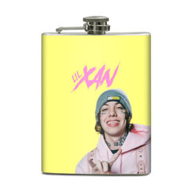 Фляга с принтом Lil Xan funny , металлический корпус | емкость 0,22 л, размер 125 х 94 мм. Виниловая наклейка запечатывается полностью | Тематика изображения на принте: 