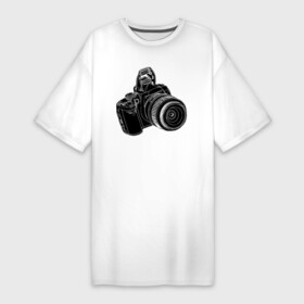 Платье-футболка хлопок с принтом зеркалка ,  |  | фото | фотограф | фотография