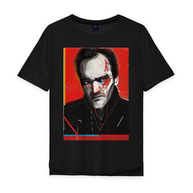 Мужская футболка хлопок Oversize с принтом Tarantino , 100% хлопок | свободный крой, круглый ворот, “спинка” длиннее передней части | 