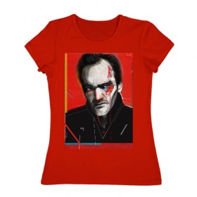 Женская футболка хлопок с принтом Tarantino , 100% хлопок | прямой крой, круглый вырез горловины, длина до линии бедер, слегка спущенное плечо | 
