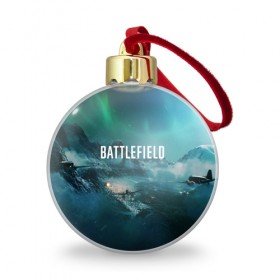 Ёлочный шар с принтом BATTLEFIELD , Пластик | Диаметр: 77 мм | action | battlefield | battlefield 5 | battlefield v | dice | electronic arts | game | war | world war | война | вторая мировая | игры | солдат | солдаты | шутер