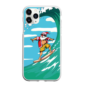 Чехол для iPhone 11 Pro матовый с принтом Cool Santa , Силикон |  | cool | creative | design | holiday | merry christmas | new year | sea | summer | surfing | wave | волна | дизайн | канары | креатив | круто | лето | море | новый год | рождество | сёрфинг