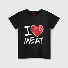 Детская футболка хлопок с принтом Я люблю мясо , 100% хлопок | круглый вырез горловины, полуприлегающий силуэт, длина до линии бедер | cook | heart | love | meat | бекон | блюдо | еда | кок | кухня | люблю | мясо | пища | повар | ресторан | свинина | свинья | сердце | шашлык