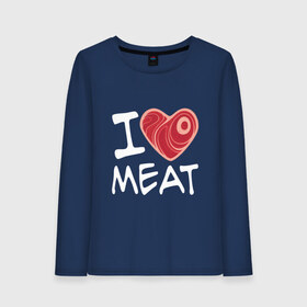 Женский лонгслив хлопок с принтом Я люблю мясо , 100% хлопок |  | cook | heart | love | meat | бекон | блюдо | еда | кок | кухня | люблю | мясо | пища | повар | ресторан | свинина | свинья | сердце | шашлык