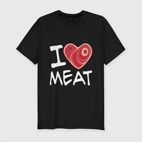 Мужская футболка премиум с принтом Я люблю мясо , 92% хлопок, 8% лайкра | приталенный силуэт, круглый вырез ворота, длина до линии бедра, короткий рукав | Тематика изображения на принте: cook | heart | love | meat | бекон | блюдо | еда | кок | кухня | люблю | мясо | пища | повар | ресторан | свинина | свинья | сердце | шашлык