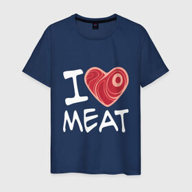 Мужская футболка хлопок с принтом Я люблю мясо , 100% хлопок | прямой крой, круглый вырез горловины, длина до линии бедер, слегка спущенное плечо. | cook | heart | love | meat | бекон | блюдо | еда | кок | кухня | люблю | мясо | пища | повар | ресторан | свинина | свинья | сердце | шашлык