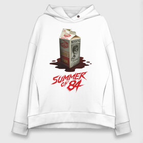 Женское худи Oversize хлопок с принтом Summer of 84 , френч-терри — 70% хлопок, 30% полиэстер. Мягкий теплый начес внутри —100% хлопок | боковые карманы, эластичные манжеты и нижняя кромка, капюшон на магнитной кнопке | Тематика изображения на принте: 80s | retro | retrowave | summerof84 | synthwave