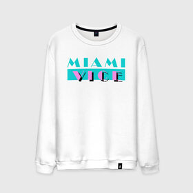 Мужской свитшот хлопок с принтом Miami Vice Series , 100% хлопок |  | 80s | miamivice | retro | retrowave | synthwave