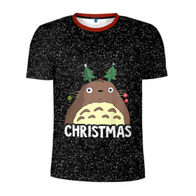 Мужская футболка 3D спортивная с принтом Totoro Christmas , 100% полиэстер с улучшенными характеристиками | приталенный силуэт, круглая горловина, широкие плечи, сужается к линии бедра | anime | christmas | moon | myneighbortotoro | night | totoro | xmas | аниме | канта | кодомо | котобус | кусакабэ | мэй | рождество | сусуватари | тацуо | тоторо | хаяомиядзаки | ясуко